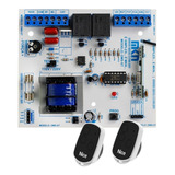 Placa Oms-st Mkn + 2 Controles Para Motor De Portão Omegasat