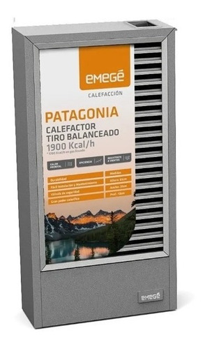 Calefactor Emege 1900 Tb 9019 Patagonia Color Gris