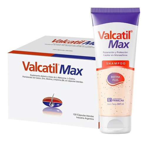 Valcatil Max X 120 Capsulas Blandas + Shampoo X 300 Ml