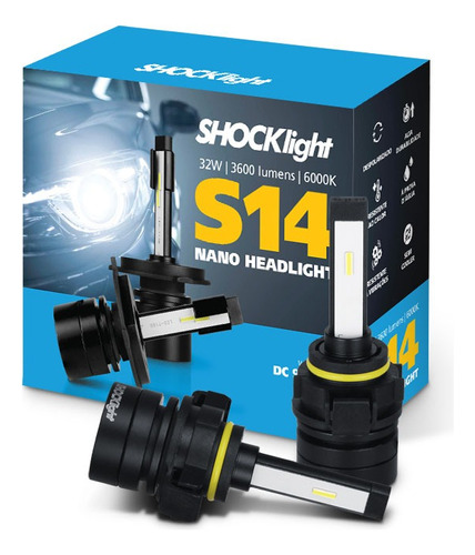 Lâmpada Led Nano Shocklight S14 H1 H3 H7 H11 H16 H27 Hb3 Hb4