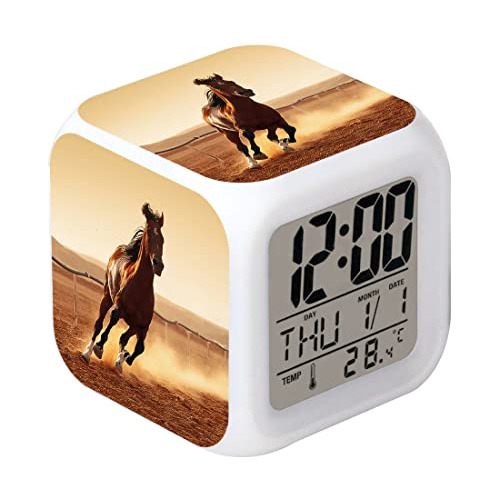 Cointone Reloj Despertador Led De Caballo