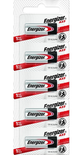 Pack 5 Pilas Alcalinas Energizer A23 baterias Troqueladas