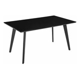 Mesa Comedor Madera Negra 140 Cms