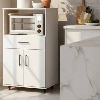 Mueble para microondas G11 Centro Estant blanco Alto 109 x Ancho 59 cm | Envío gratis