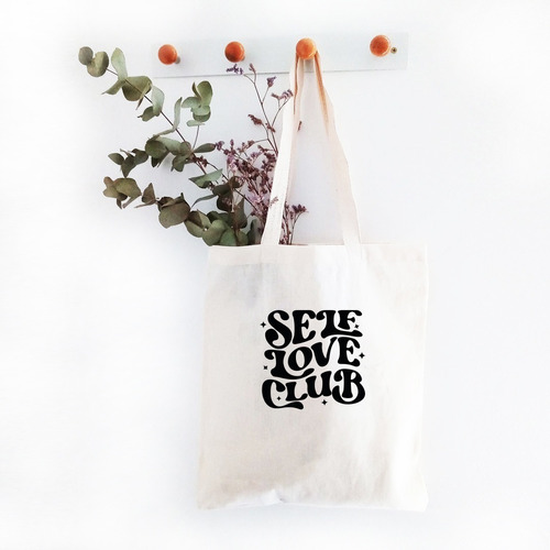 Tote Bag Self Love Club- Algodon Estampada