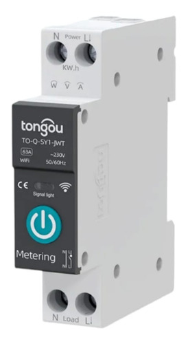 Disjuntor Inteligente Medição De Energia 40a Tuya Trilho Din
