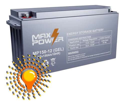 Bateria Sellada Vrla Gel 12v 150ah Maxpower Para Ups Y Solar