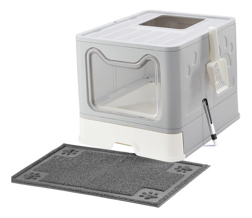 Suhaco Caja De Arena Para Gatos Con Tapa, Grande, Plegable,