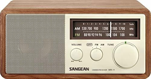 Radio De Mesa Analógica Am/fm Sangean Wr-11 En Madera