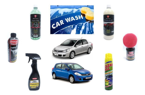 Kit De Limpieza Para Nissan Tiida 2015 Shampoo Con Cera