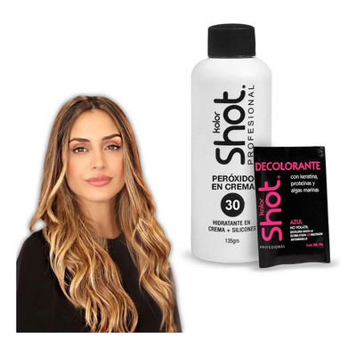Polvo Decolorante 50g + Peroxido 135g 10\u002F20\u002F30\u002F40 Kolor Shot Tono 30 Volumenes | MercadoLibre
