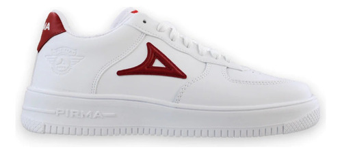 Tenis Caballero Sneaker Casual Urbano Pirma 5002 Blanco/rojo