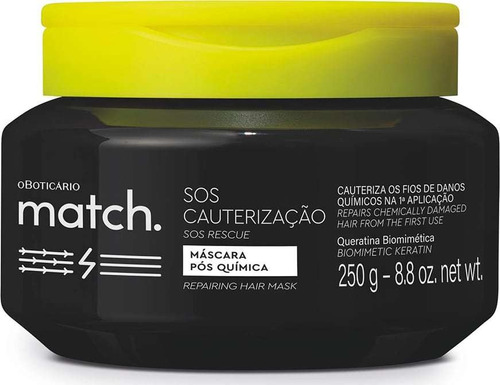 O Boticario Match Mascara Pos Quimica Sos Cauterização 250g