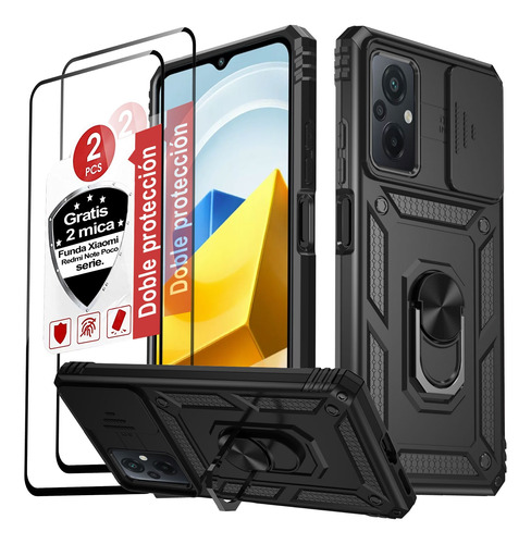 Funda Para Xiaomi Carcasa Protección Stand Shockproof+2mica