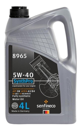 Aceite Senfineco 5w 40 Synthpro 4l - Sintetico - Germany