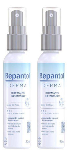 Kit Bepantol Derma Hidratante Spray C/ 2un De 50ml Cada