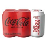 Coca-cola Sem Açúcar Lata 350ml Leve Mais Pague Menos 6 Unid