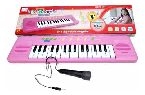 Teclado Piano Musical Infantil Crianças Com Microfone 