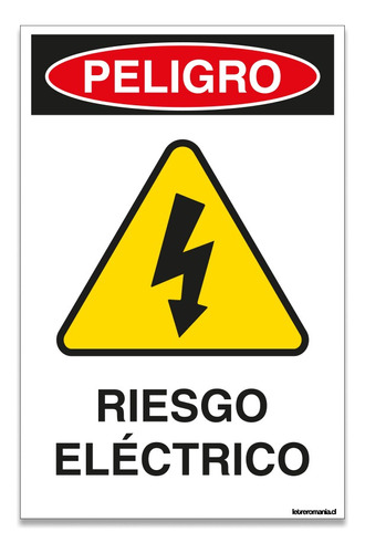 Adhesivo Reflectante Peligro Riesgo Electrico 15x10cm G.ing.