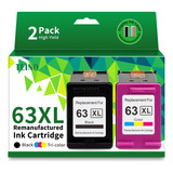 Combo De Cartuchos De Tinta Teino 63xl Para Impresoras Hp