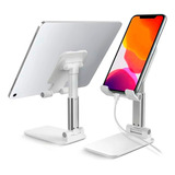 Suporte De Mesa Smartphones Tablets Oberon Or-sp200 Branco