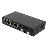 Convertidor Multimedia De Fibra Óptica Ethernet 6 Puertos 10