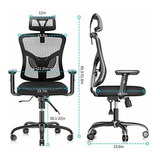 Silla De Oficina Ergonómica Noblewell Silla De Computadora D Color Black