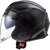 Casco Abierto Moto Ls2 570 Verso Marker Doble Visor 