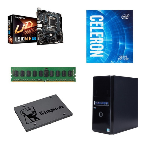 Kit Actualización Intel Celeron G5905 H510 4gb 240gb Gab Kt