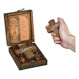 3  Holding Wooden Cross & Wood Prayer Gift Box 3pcs Set...