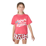 Conjunto Infantil Menina Curto Estampado