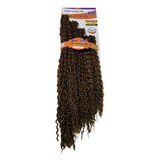 Cabelo Organico Cacheado Longo Ariel Russia Crochet Braids Cor Castanho Claro