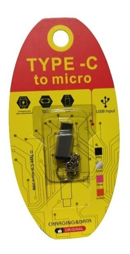 Adaptador Tipo C A Micro Plateado Charging&data