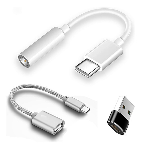 Adaptador Usb C A Jack 3,5 Mm Usb Tipo C A Audio 3,5 Mm