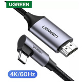 Cabo Usb C Para Hdmi Thunderbolt 3 4k 1080p 60hz