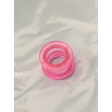 Piercing Alargador Acrílico Transparente Rosa 12mm
