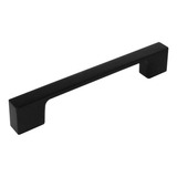 Manija Tirador Varese Negro Aluminio 128 Mm Cajón