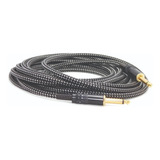 Cable Guitarra Electrica Bajo Plug De Lujo Textil 6 Mts Hamc