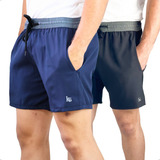 Kit 2 Shorts Tactel Masculino Treino Academia 0398 