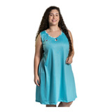 Camisola Linha Plus Size Sem Manga Feminina