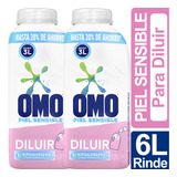 Detergente Omo Líquido Piel Sensible 500ml Rinde 3lts Pack 2