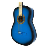 Guitarra Acústica Clásica Cuerdas De Nylon Cl1-azul Color Azul Orientación De La Mano Derecha