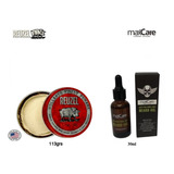 Kit Aceite Barba, Cera Capilar Reuzel Red Barberia Barbero