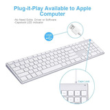 Teclado Usb Con Cable Para Apple Mac, Teclado De Aluminio De