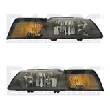 Par Juego Faros Ford Mustang 1999 - 2004 Fondo Negro Rxc