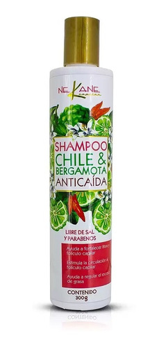 Shampoo Fortalecedor Chile Bergamota Anticaída 300ml Nekane