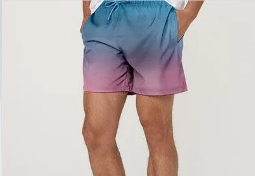 Shorts De Banho Básico Masculino Com Amarração