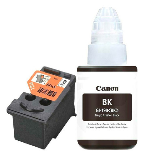 Kit Cabezal Canon Bh-1 + Tinta Gi-190bk Pixma G Series 
