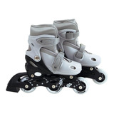 Patins Roller Infantil Cinza Com Regulagem 30 Ao 33 - Mor