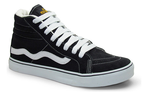 Tênis Old School Mad Rats Hi Top Skate Preto Unissex